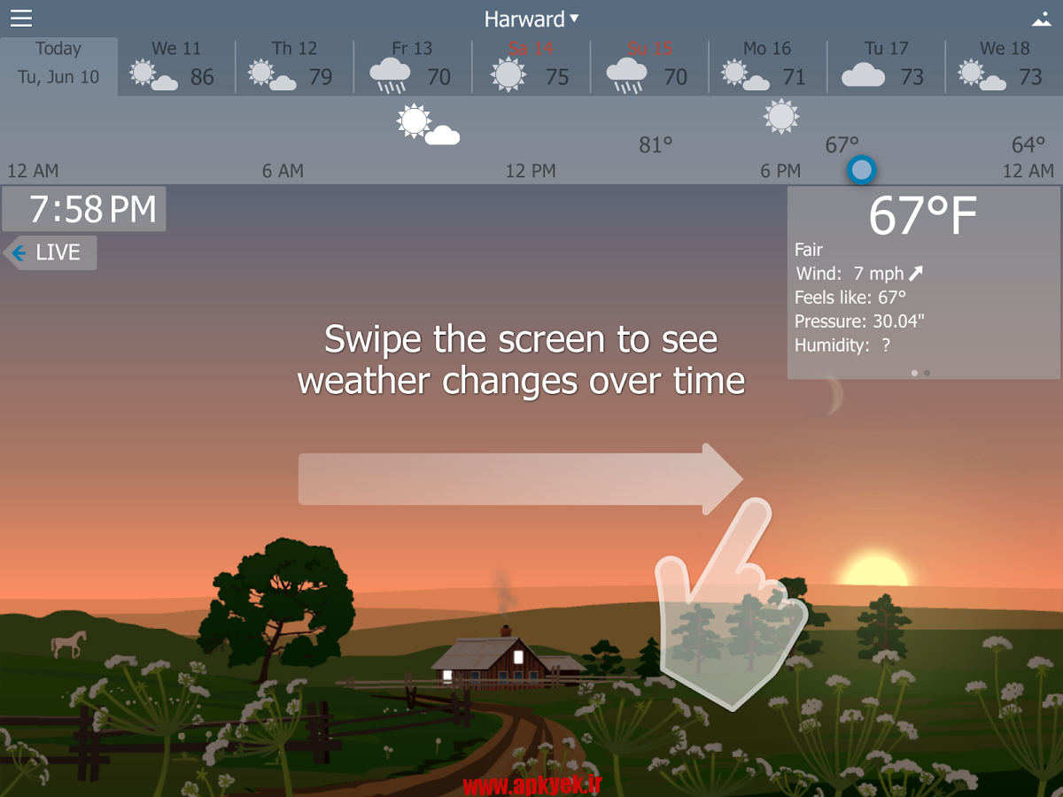 دانلود نرم‌افزار هواشناسی YoWindow Weather 1.8.1 اندروید