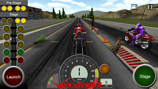 دانلود بازی مسابقه موتور سواری Twisted: Dragbike Racing v1.02 اندروید