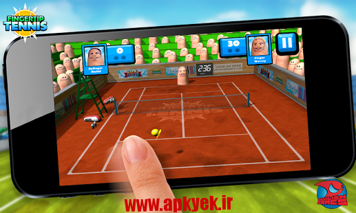 دانلود بازی تنیس با انگشت Fingertip Tennis v1.3 اندروید