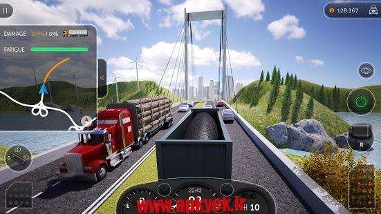 دانلود بازی شبیه ساز کامیون ۲۰۱۶ حرفه ای Truck Simulator PRO 2016 1.5.1 اندروید
